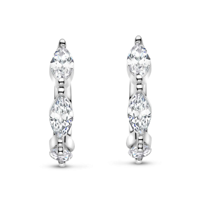 Ti Sento Cubic Zirconia Marquise Hoop Earrings - Michael Jones Jeweller