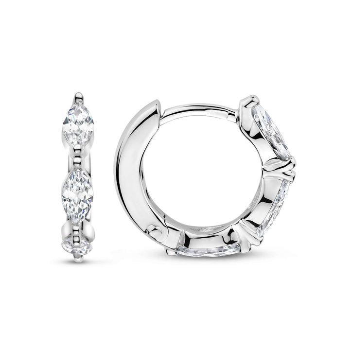 Ti Sento Cubic Zirconia Marquise Hoop Earrings - Michael Jones Jeweller