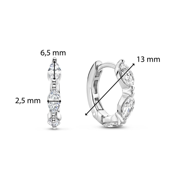 Ti Sento Cubic Zirconia Marquise Hoop Earrings - Michael Jones Jeweller