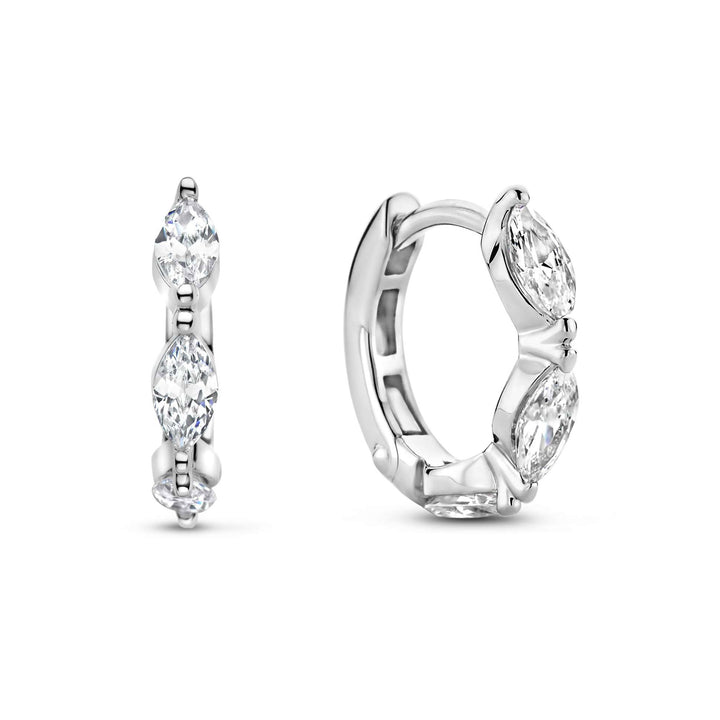 Ti Sento Cubic Zirconia Marquise Hoop Earrings - Michael Jones Jeweller