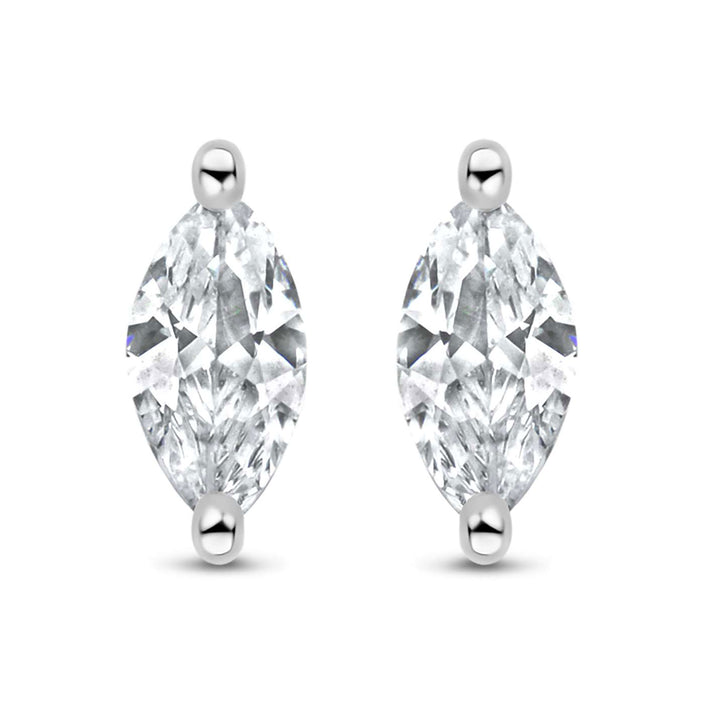 Ti Sento Cubic Zirconia Marquise Stud Earrings