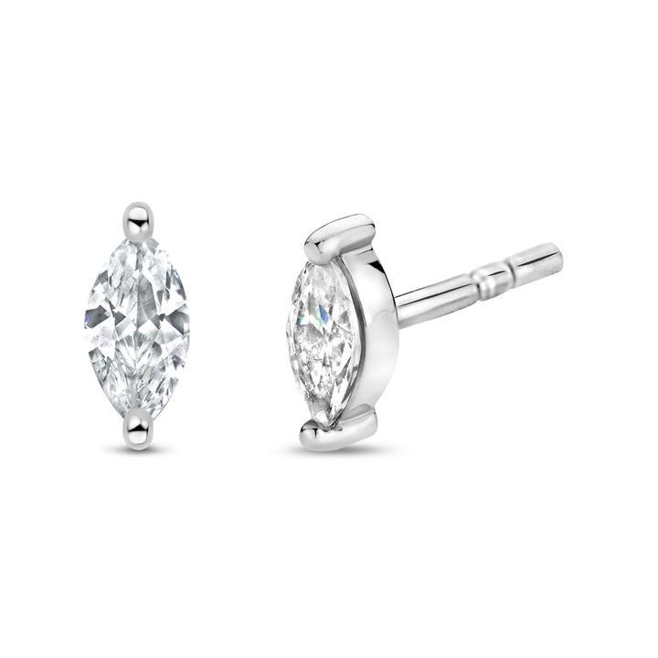 Ti Sento Cubic Zirconia Marquise Stud Earrings