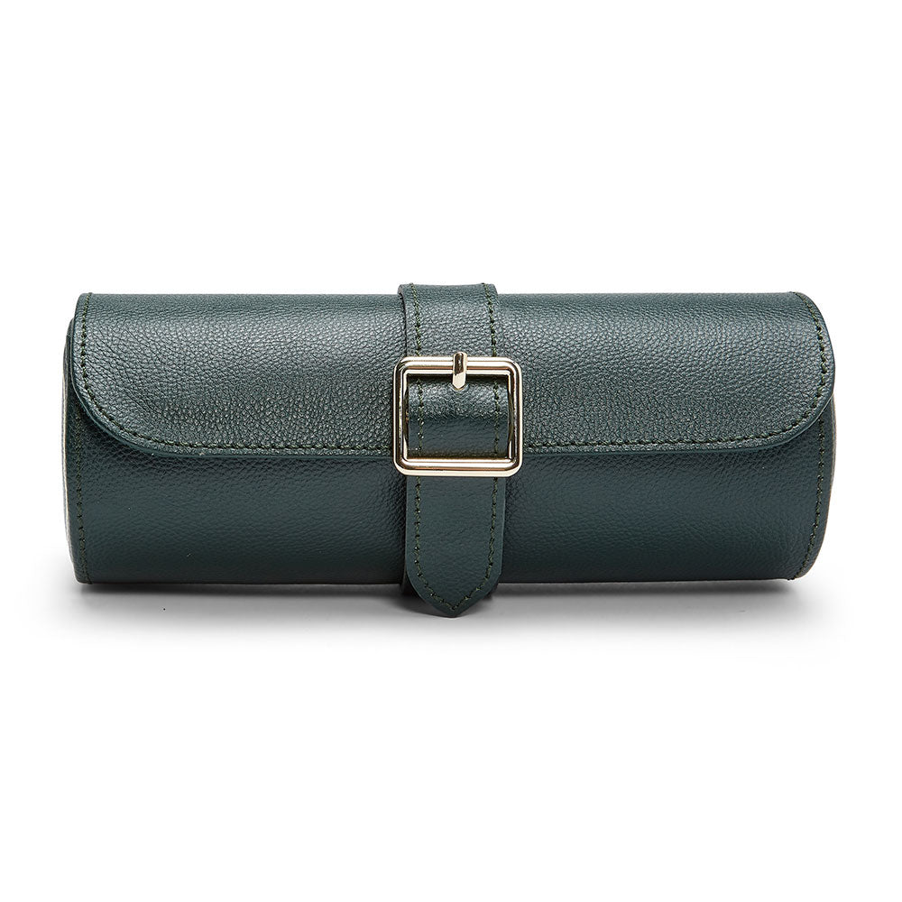 Wolf British Racing Green Triple Watch Roll - Michael Jones Jeweller