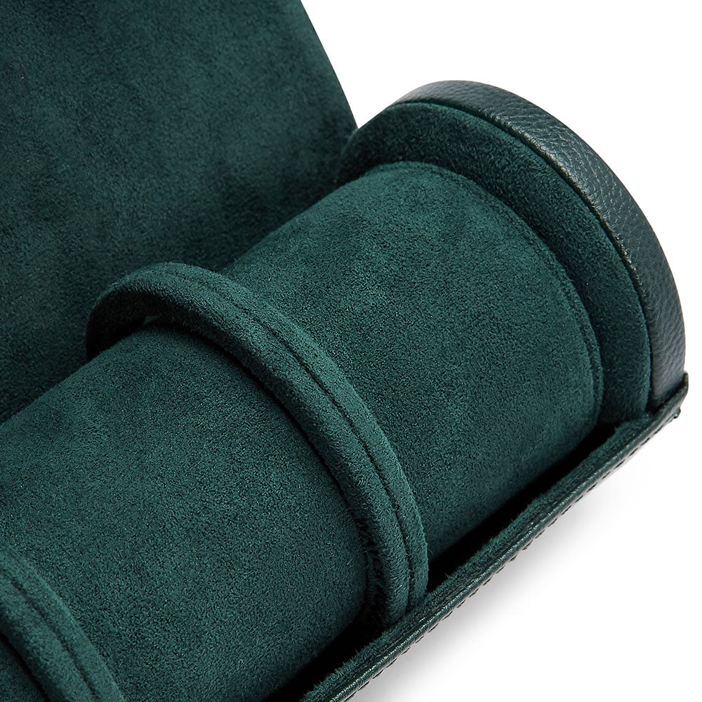 Wolf British Racing Green Triple Watch Roll - Michael Jones Jeweller