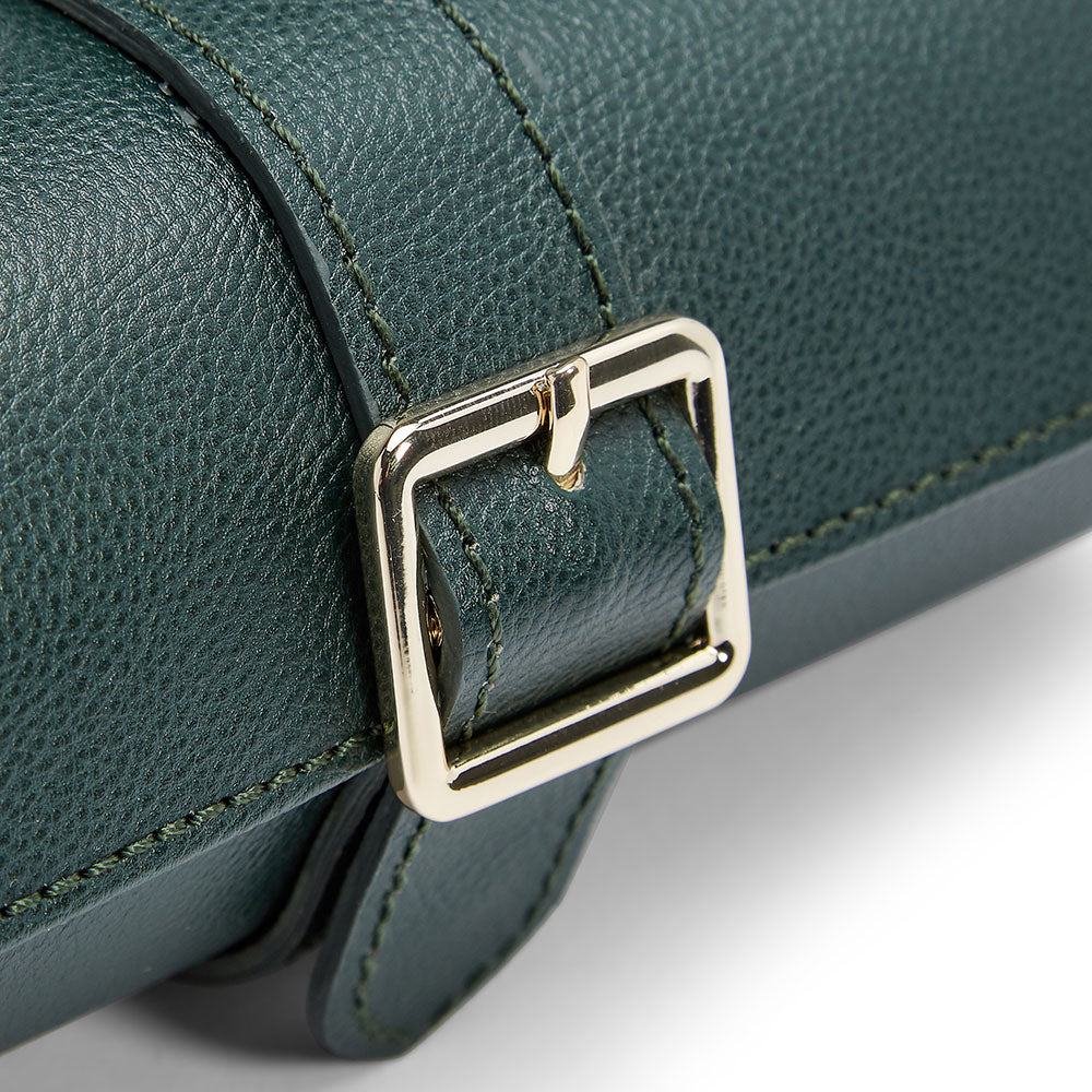 Wolf British Racing Green Triple Watch Roll - Michael Jones Jeweller