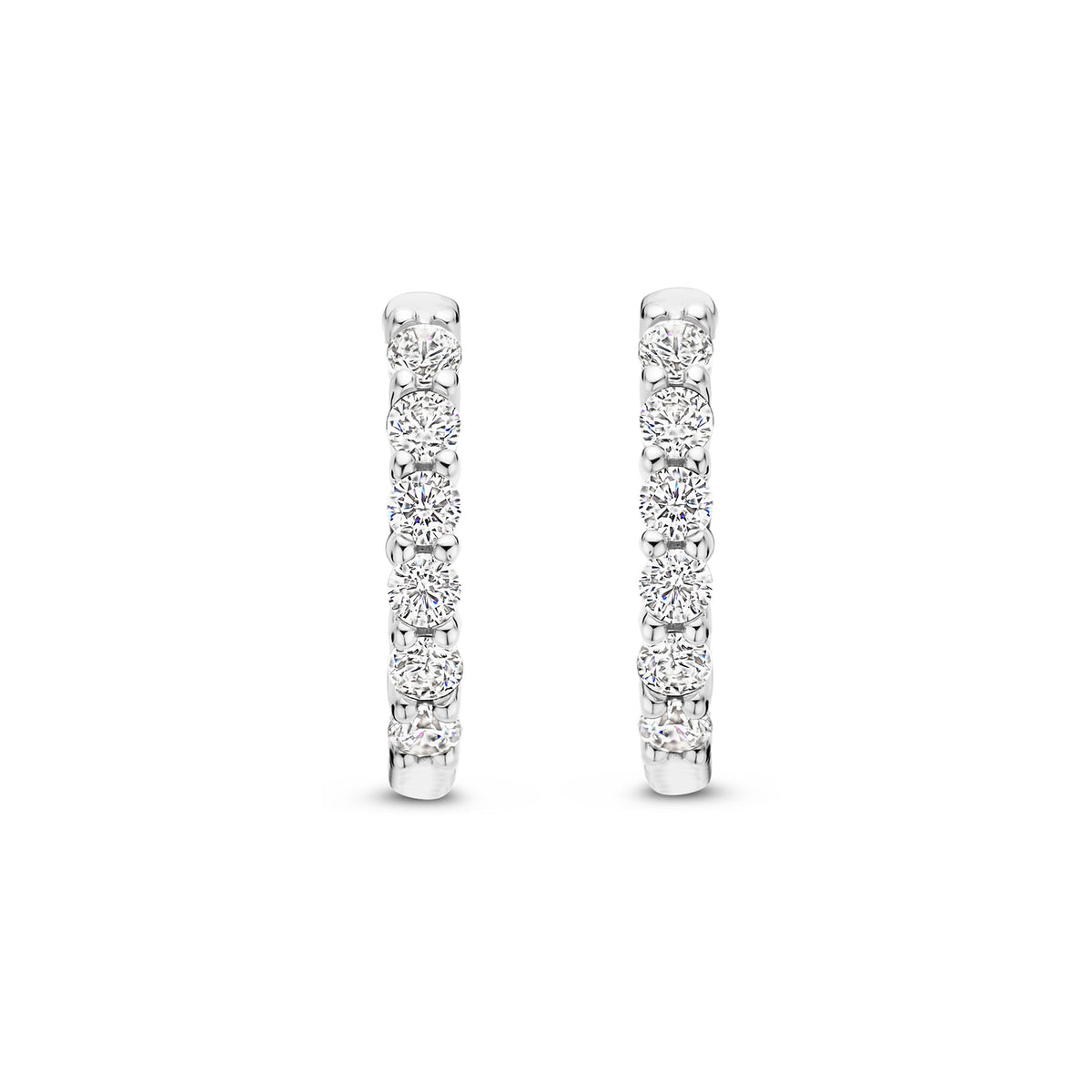 Ti Sento Cubic Zirconia Small 14mm Huggy Hoop Earrings - Michael Jones Jeweller