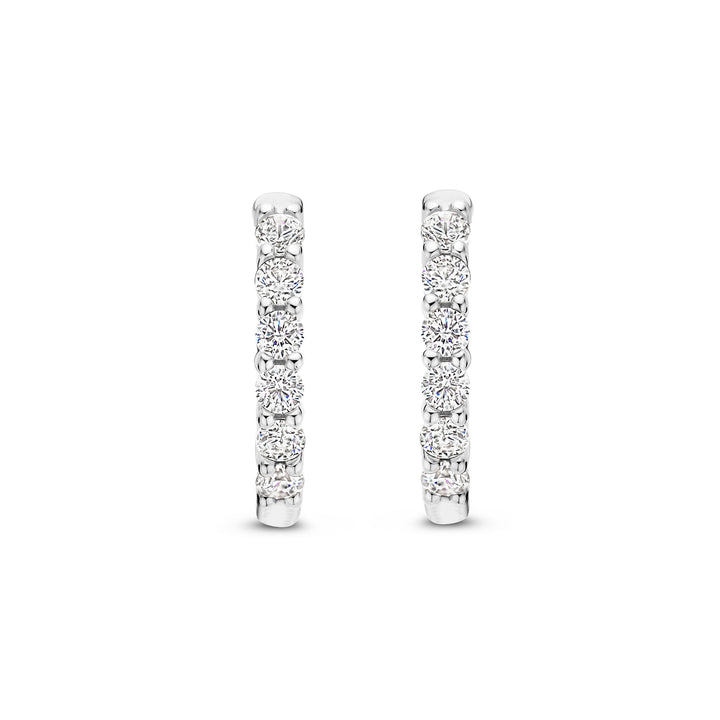 Ti Sento Cubic Zirconia Small 14mm Huggy Hoop Earrings