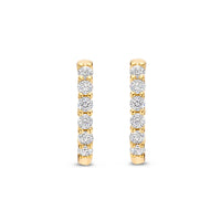 Ti Sento Yellow Gold Plated Cubic Zirconia Small 14mm Huggy Hoop Earrings - Michael Jones Jeweller