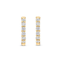 Ti Sento Yellow Gold Plated Cubic Zirconia Small 14mm Huggy Hoop Earrings