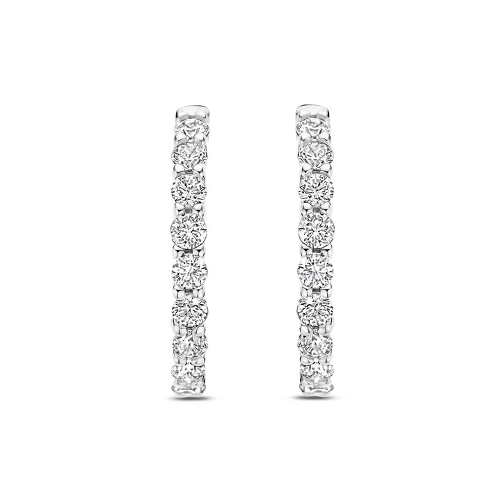 Ti Sento Cubic Zirconia Medium 18mm Huggy Hoop Earrings