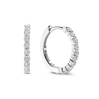 Ti Sento Cubic Zirconia Medium 18mm Huggy Hoop Earrings