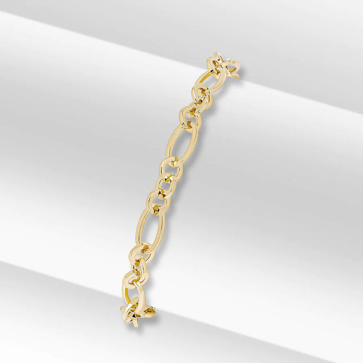 Oval Linked 9ct Yellow Gold Bracelet