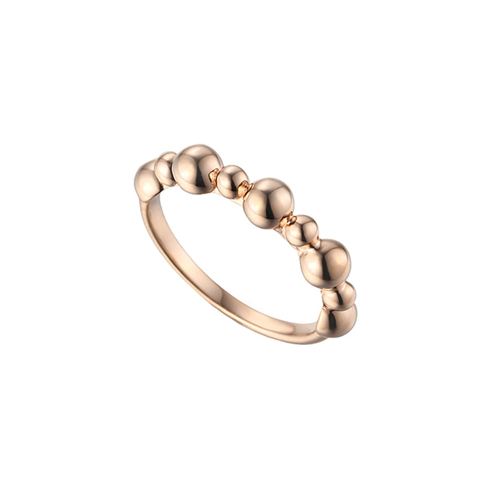 Amore Circular Bead 9ct Rose Gold Ring