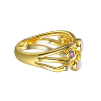 Amore Opal and Amethyst 9ct Yellow Gold Ring - Michael Jones Jeweller