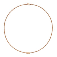 FOPE Aria 18ct Rose Gold 0.02ct Diamond Set Necklace 43cm