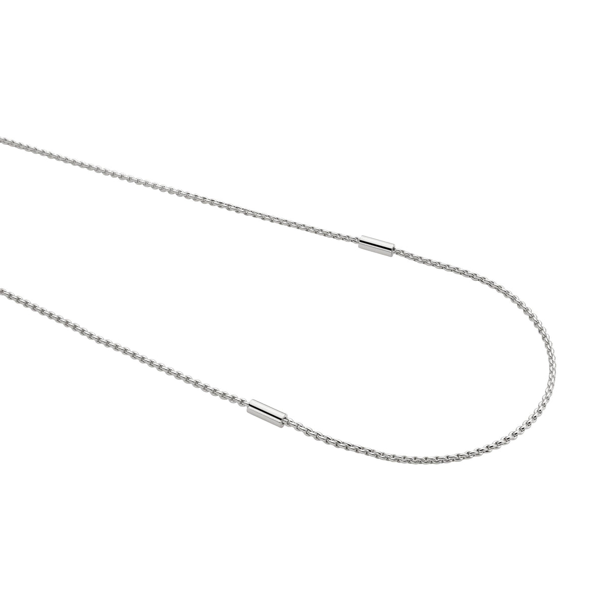 FOPE Aria 18ct White Gold 0.02ct Diamond Set Necklace 90cm - Michael Jones Jeweller