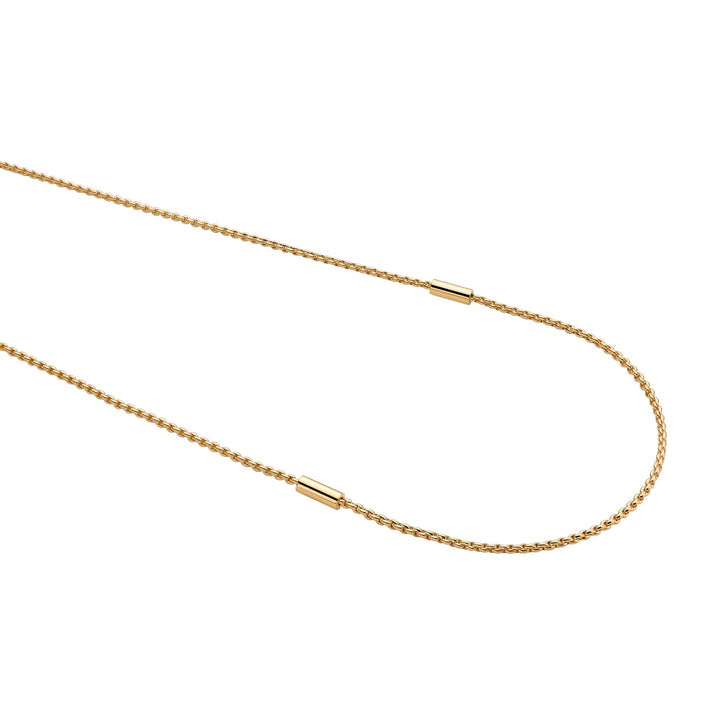FOPE Aria 18ct Yellow Gold 0.02ct Diamond Set Necklace 90cm