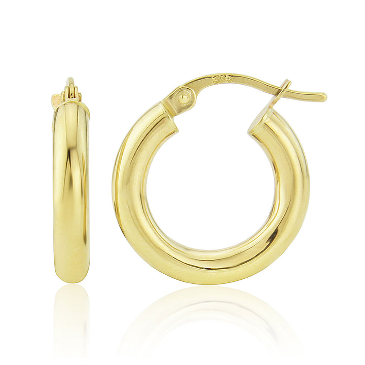 9ct Yellow Gold Extra Small Hoop Earrings - Michael Jones Jeweller