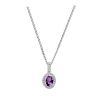 Amore Purple Plum Silver Necklace - Michael Jones Jeweller