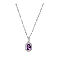 Amore Purple Plum Silver Necklace