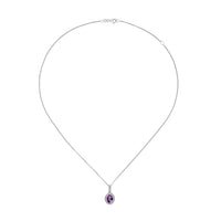 Amore Purple Plum Silver Necklace