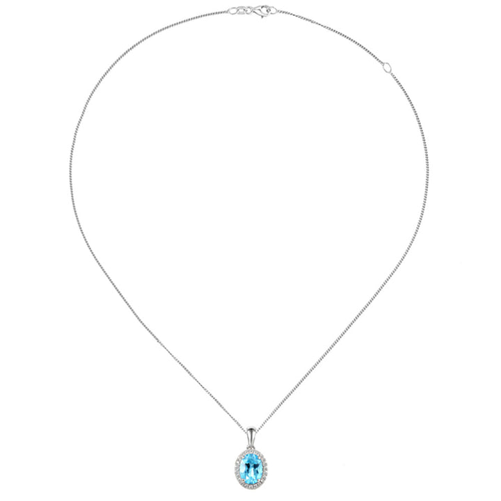 Amore Silver Blue Topaz Regal Blue Necklace - Michael Jones Jeweller