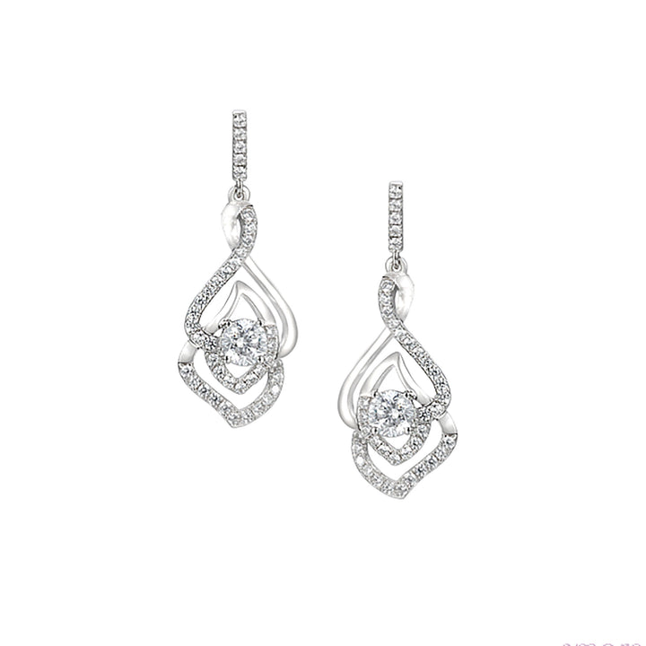Amore Bellissimo Collezione Silver Twist Drop Earrings.
