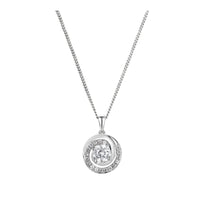 Amore Luna Cubic Zirconia Silver Necklace - Michael Jones Jeweller