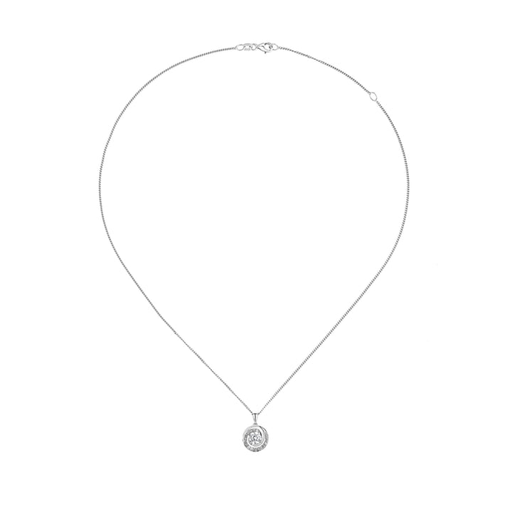 Amore Luna Cubic Zirconia Silver Necklace - Michael Jones Jeweller