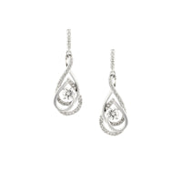 Amore Sofisticato Teardrop Silver Drop Earrings - Michael Jones Jeweller