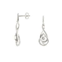 Amore Sofisticato Teardrop Silver Drop Earrings