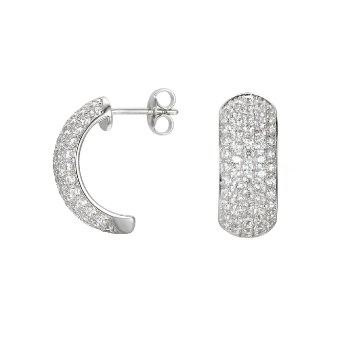 Amore Simply Twinkly Silver Hoops