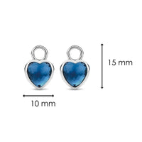 Ti Sento Dark Blue Heart Ear Charms