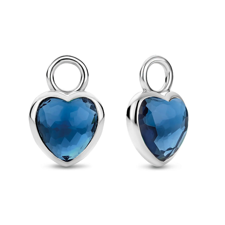 Ti Sento Dark Blue Heart Ear Charms