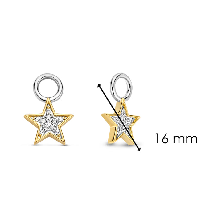 Ti Sento Cubic Zirconia Star Ear Charms - Michael Jones Jeweller