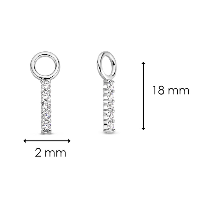 Ti Sento Cubic Zirconia Drop Ear Charms - Michael Jones Jeweller