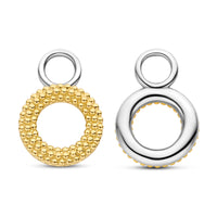 Ti Sento Yellow Gold Plated Structured Loop Ear Charms - Michael Jones Jeweller