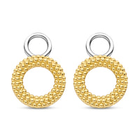 Ti Sento Yellow Gold Plated Structured Loop Ear Charms - Michael Jones Jeweller