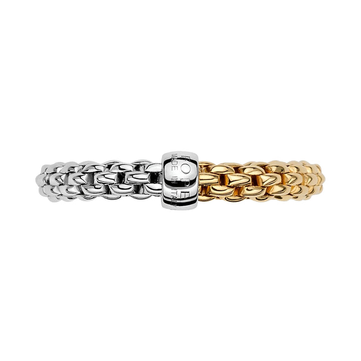 FOPE Flex'it Essentials 18ct Yellow and White Gold Ring Medium