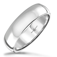 6mm Sleek Platinum Wedding Ring by Brown & Newirth - Michael Jones Jeweller