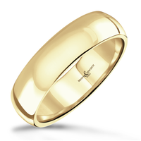 6mm Sleek 9ct Yellow Gold Wedding Ring by Brown & Newirth