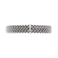 FOPE Flex'it Panorama 18ct White Gold 0.01ct Diamond Set Bracelet Small - Michael Jones Jeweller