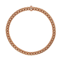 FOPE Flex'it Vendôme 18ct Rose Gold 0.01ct Diamond Set Bracelet Medium - Michael Jones Jeweller