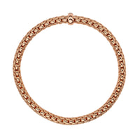 FOPE Flex'it Vendôme 18ct Rose Gold 0.01ct Diamond Set Bracelet Medium - Michael Jones Jeweller