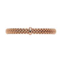 FOPE Flex'it Vendôme 18ct Rose Gold 0.01ct Diamond Set Bracelet Medium