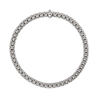 FOPE Flex'it Vendôme 18ct White Gold 0.01ct Black Diamond Set Bracelet Large - Michael Jones Jeweller