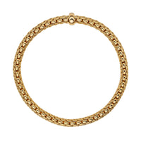 FOPE Flex'it Vendôme 18ct Yellow Gold 0.01ct Diamond Set Bracelet Small - Michael Jones Jeweller