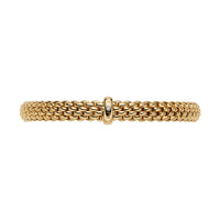 FOPE Flex'it Vendôme 18ct Yellow Gold 0.01ct Diamond Set Bracelet Small - Michael Jones Jeweller
