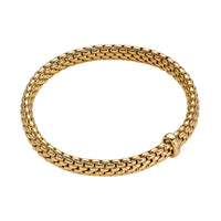 FOPE Flex'it Vendôme 18ct Yellow Gold 0.01ct Diamond Set Bracelet Small - Michael Jones Jeweller