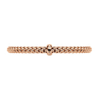 FOPE Flex'it Solo 18ct Rose Gold 0.01ct Black Diamond Set Bracelet Large